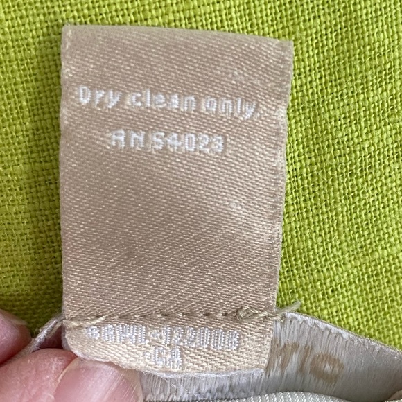 BANANA REPUBLIC Green White Blue Abstract Floral Sleeveless Midi Wrap Dress M - Picture 7 of 7